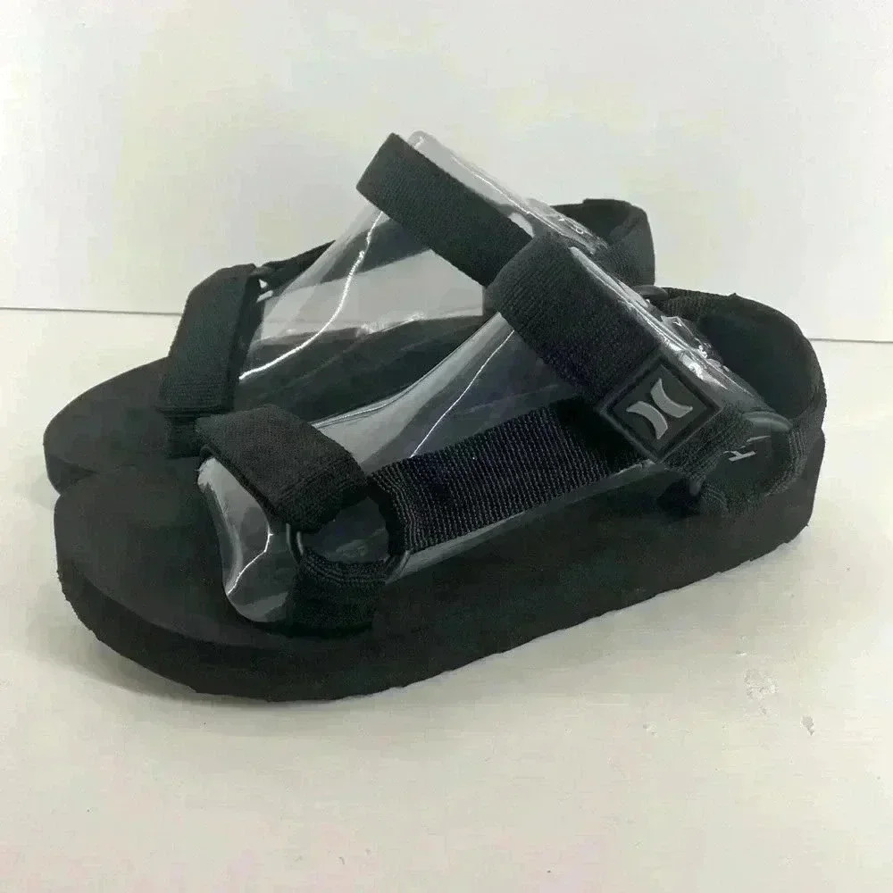 Hurley Sandals Black Adjustable Straps Women’s Size 6